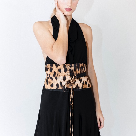 Roberto Cavalli Reversible Halter Silk Dress Size 38 - Picture 11 of 16